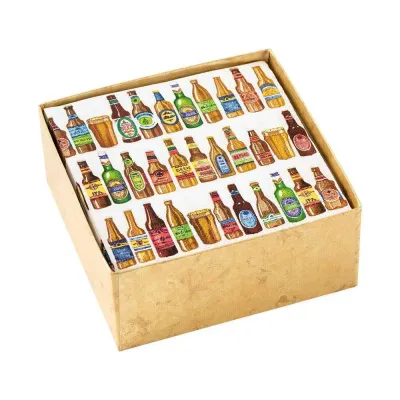 99 Bottles Boxed Paper Cocktail Napkins, 40 Per Box
