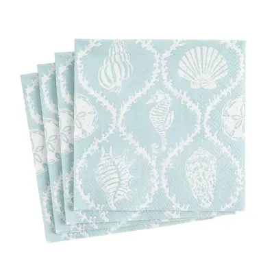 Seychelles Boxed Paper Cocktail Napkins in Aqua, 40 Per Box