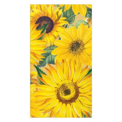 Sunflowers Paper Guest Towel/Buffet Napkins, 15 Per Pack