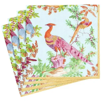 Chelsea Birds Paper Dinner Napkins in Celadon, 20 Per Pack