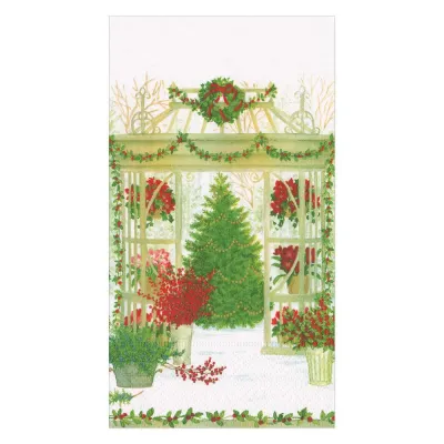 Winter Conservatory Paper Guest Towel/Buffet Napkins, 15 Per Pack