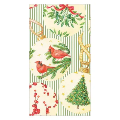 Botanical Ornaments Paper Guest Towel/Buffet Napkins, 15 Per Pack