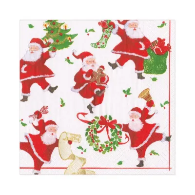 Dancing Santas Paper Luncheon Napkins, 20 Per Pack