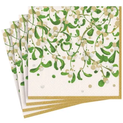 Modern Mistletoe Paper Dinner Napkins, 20 Per Pack