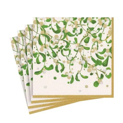 Modern Mistletoe Paper Luncheon Napkins, 20 Per Pack