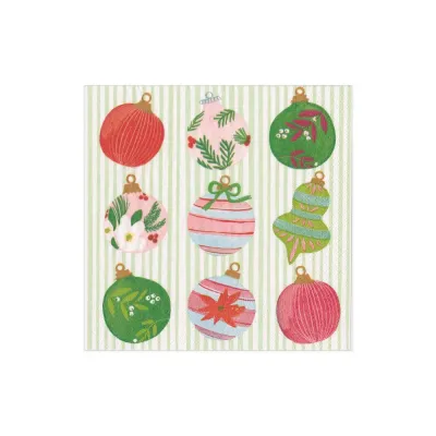 Painted Ornaments Paper Cocktail Napkins, 20 Per Pack
