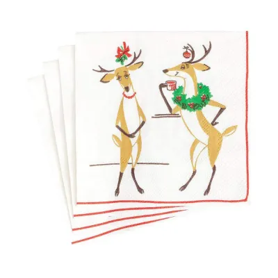 Mistletoe Meets Toddy Boxed Paper Cocktail Napkins , 40 Per Box