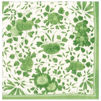 Delft Paper Dinner Napkins in Green, 20 per Package