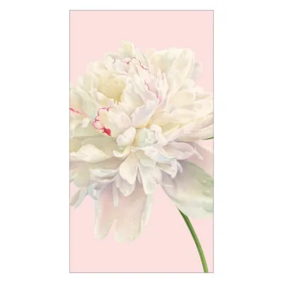 Duchess Peonies Paper Guest Towel/Buffet Napkins in Blush, 15 Per Pack
