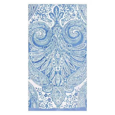 Paisley Medallion Paper Guest Towel Napkins in Blue, 15 per Package