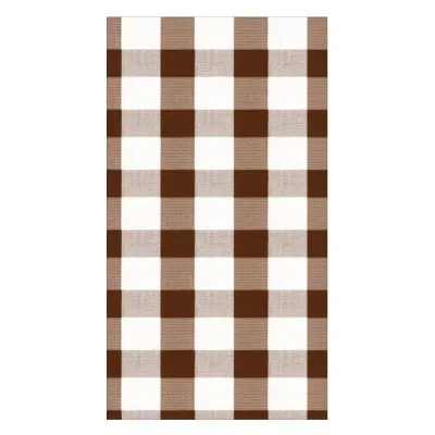 Gingham Chocolate Guest Towel