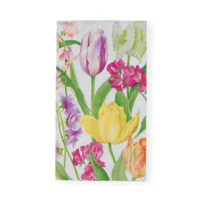 Spring Flower Show Paper Guest Towel/Buffet Napkins, 15 per Pack