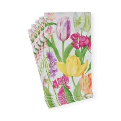 Spring Flower Show Paper Guest Towel/Buffet Napkins, 15 per Pack