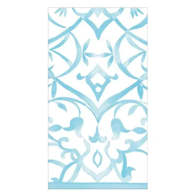 Algarve Aqua Paper Linen Paper Guest Towel/Buffet Napkins, 15 per Pack