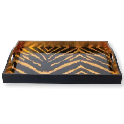 Wild Kingdom Lacquer Large Rectangular Tray 15" x 21"