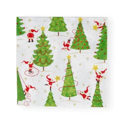 Twirling Santas Paper Luncheon Napkins, 20 per Pack