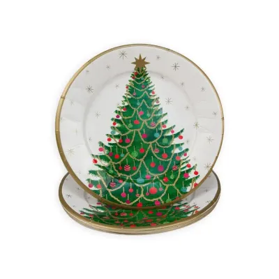 Merry And Bright Paper Dinner Plates, 8 per Pack