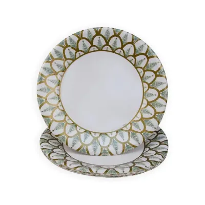 Deco Christmas Gold Paper Dinner Plates, 8 per Pack