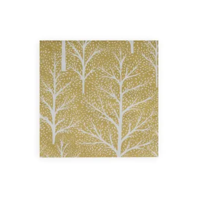 Winter Trees Gold/White Paper Dinner Napkins, 20 per Pack