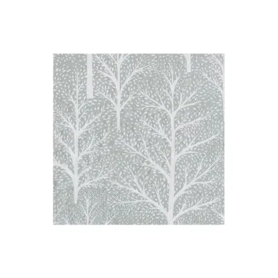 Winter Trees Silver/White Paper Cocktail Napkins, 20 per Pack