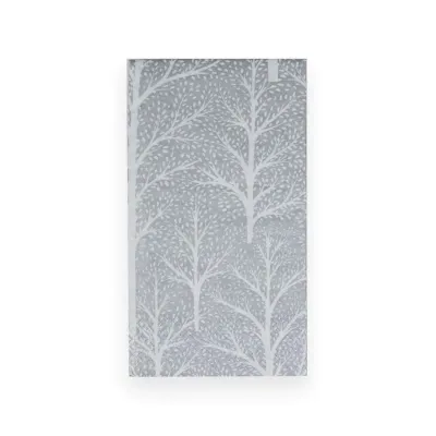 Winter Trees Silver/White Paper Guest Towel/Buffet Napkins, 15 per Pack