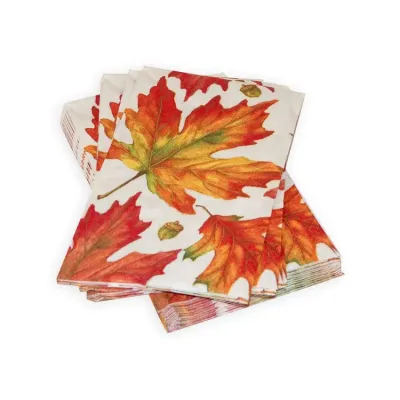 Autumn Hues White Paper Guest Towel/Buffet Napkins, 15 per Pack