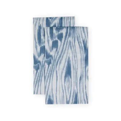 Woodgrain Stone Blue Paper Guest Towel/Buffet Napkins, 15 per Pack