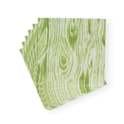 Woodgrain Moss Green Paper Luncheon Napkins, 20 per Pack