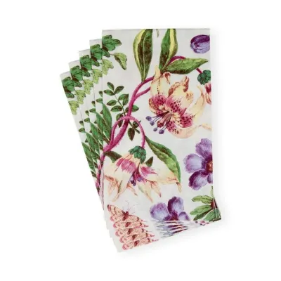 Porcelain Blooms Ivory Paper Guest Towel/Buffet Napkins, 15 per Pack