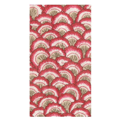 Pontchartrain Scallop Red Paper Guest Towel/Buffet Napkins, 15 per Pack