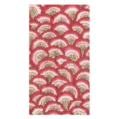 Pontchartrain Scallop Red Paper Guest Towel/Buffet Napkins, 15 per Pack