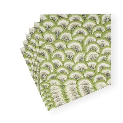 Pontchartrain Scallop Green Paper Luncheon Napkins, 20 per Pack