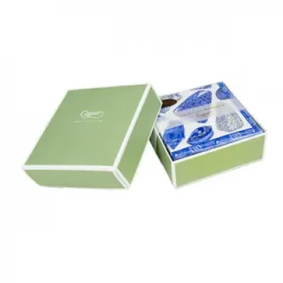 Coquillage Blue Boxed Cocktail Napkins - 40 Per Box