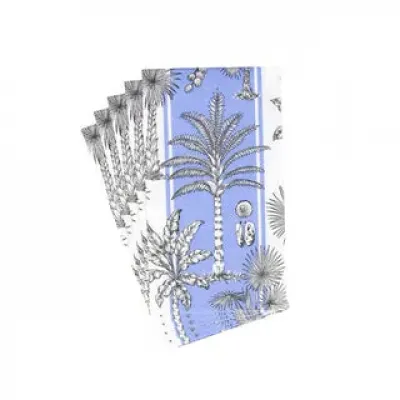 Southern Palms Blue & White Guest Towel Napkins - 15 Per Package