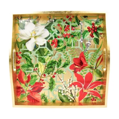 Christmas Garden Lacquer Tray