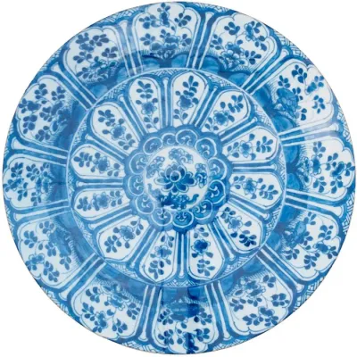 Indigo Garden Round Lacquer Placemat