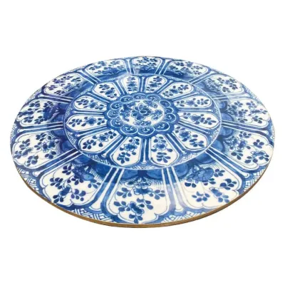 Indigo Garden Round Lacquer Placemat