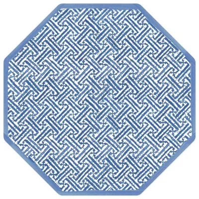 Fretwork Blue Placemat Die Cut Single