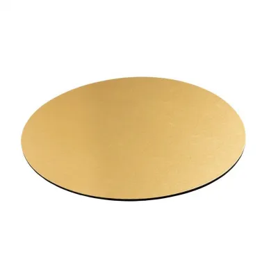 Luster Round Felt-Backed Placemat in Gold