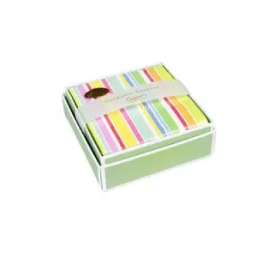 Cabana Stripe Bright Boxed Cocktail Napkins - 40 Per Box