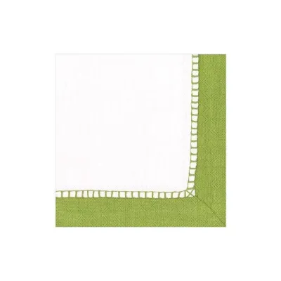 Linen Bright Green Boxed Paper Cocktail Napkins, 40 Per Box