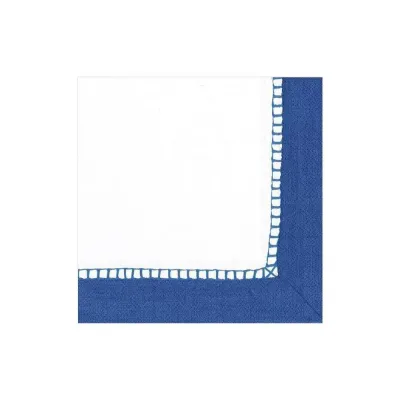 Linen Marine Blue Boxed Paper Cocktail Napkins, 40 Per Box
