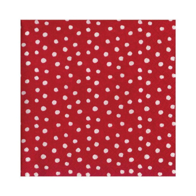 Small Dots Paper Luncheon Napkins Red, 20 Per Pack