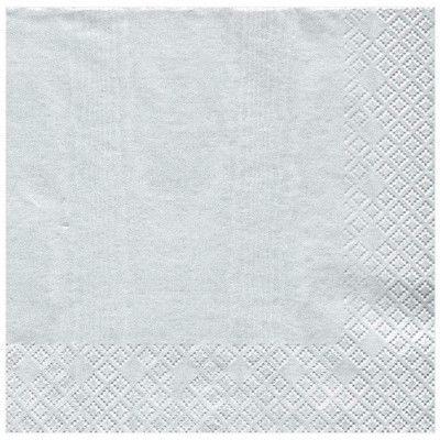 Moiré Paper Dinner Napkins Platinum, 20 Per Pack