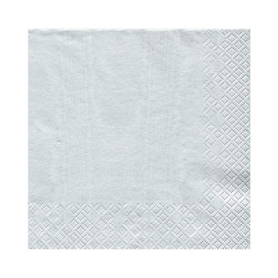 Moiré Paper Luncheon Napkins Platinum, 20 Per Pack