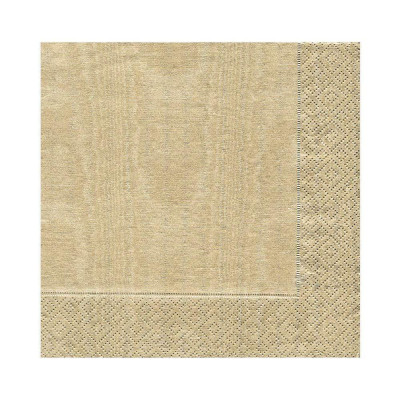 Moiré Paper Luncheon Napkins Gold, 20 Per Pack