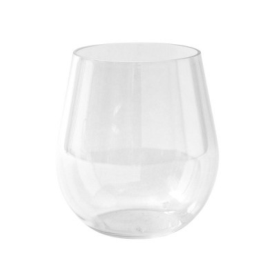 Acrylic 14 oz Stemless Wine Glass Crystal Clear