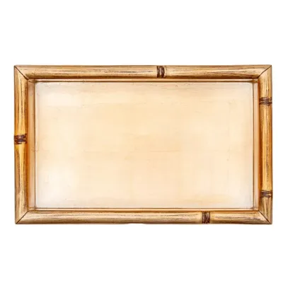 Gold Leaf Bamboo Edge Lacquer Guest Towel Holder