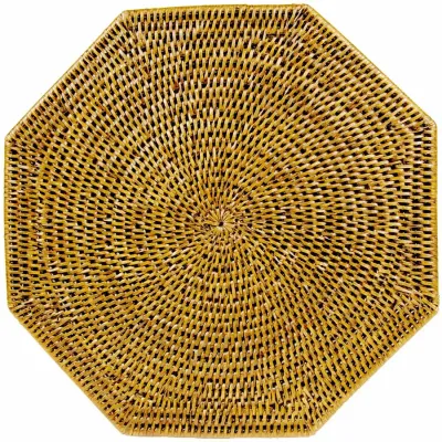 Honey Tabletop Rattan Octagonal Placemat