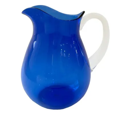 Cobalt Acrylic With Clear Handle Pitcher